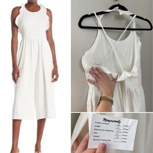 REVOLVE Line + Dot Ivory Kaith Cropped Flare Ruffle Halter‎ Jumpsuit M